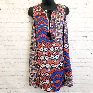 Karlie Royal Aztec tassel shift dress Size Small